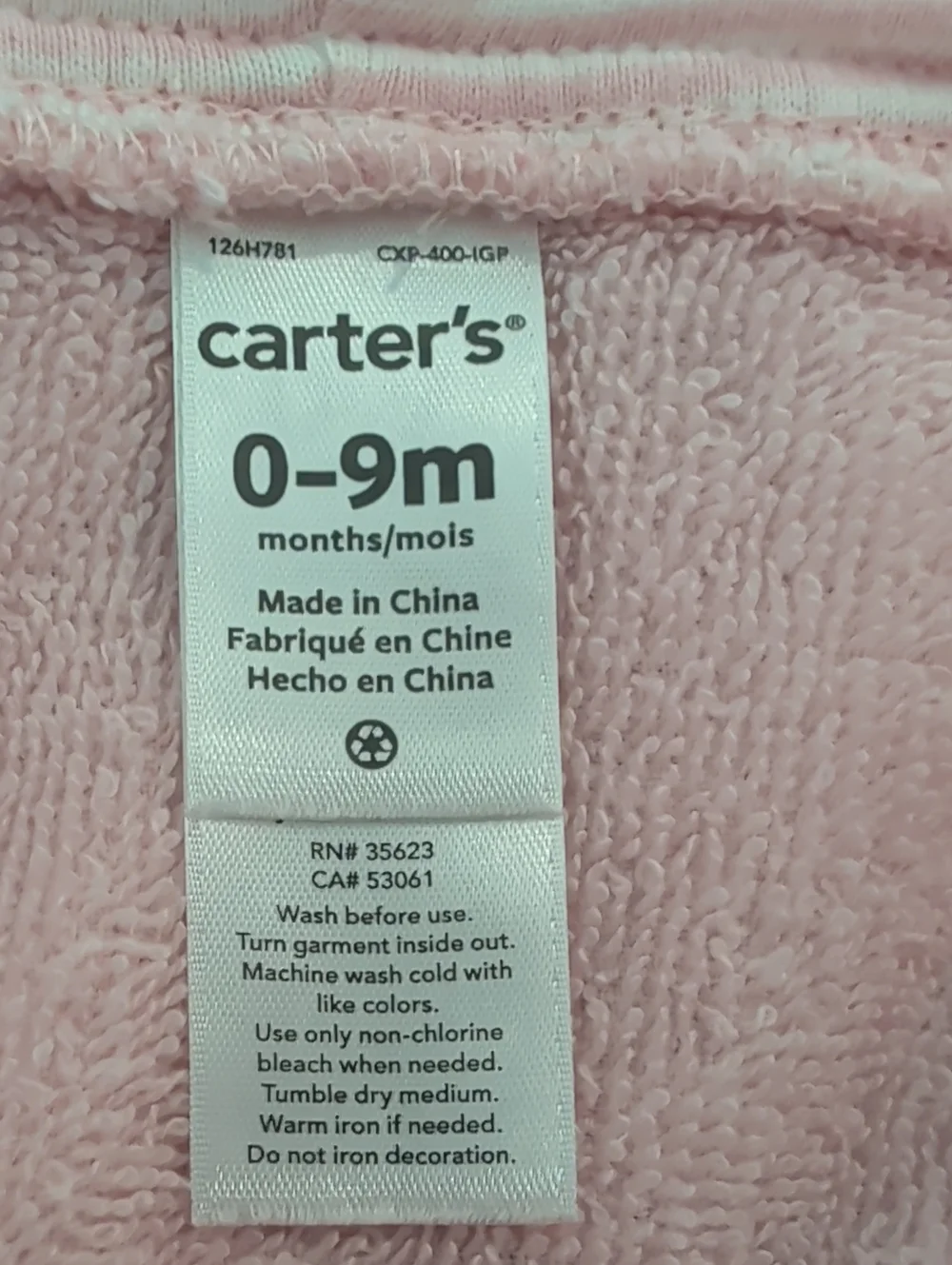 3 Piece Baby Girl 3M Lot Baby Gap Knit Sweater Pants Set Carter's Terry Robe